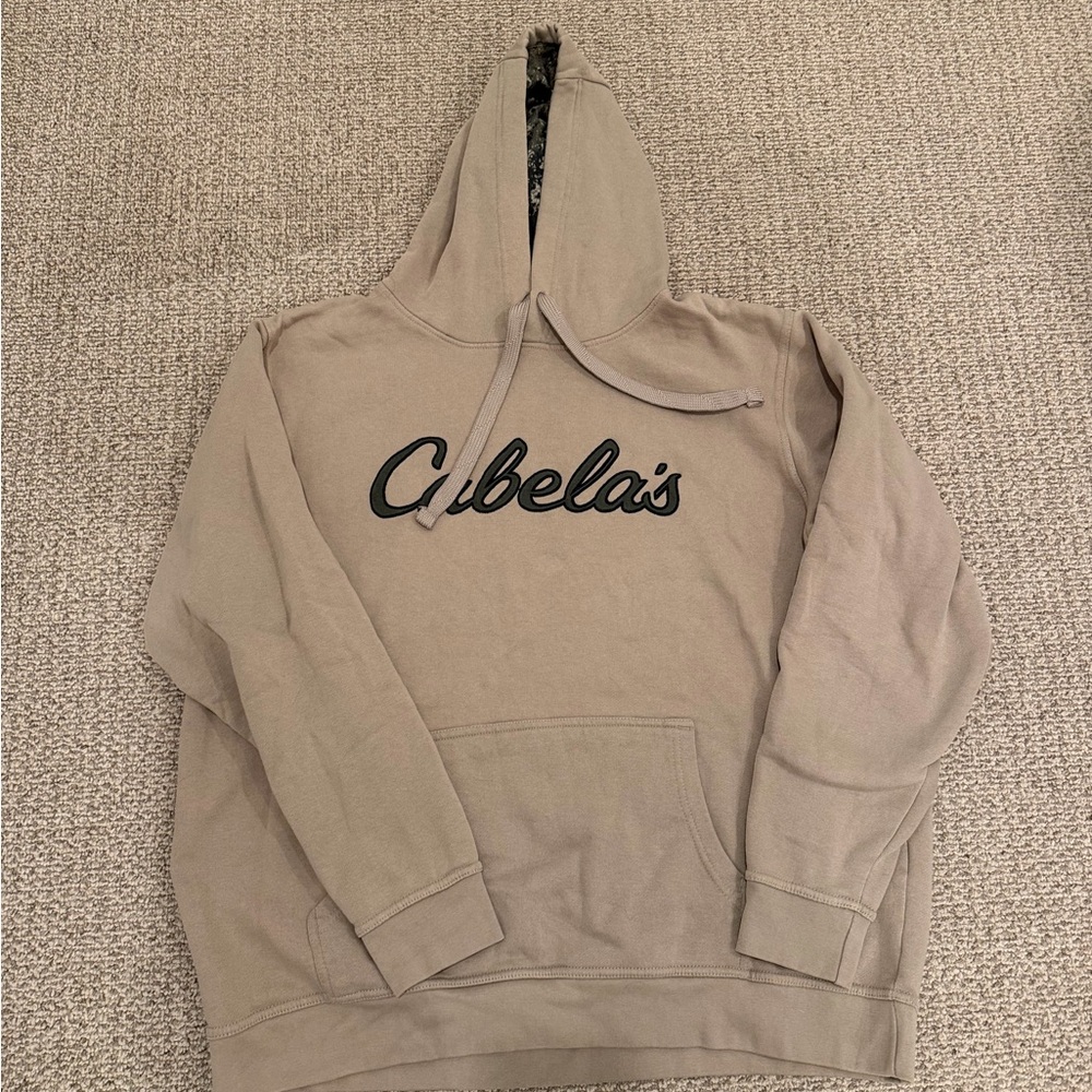 Cabela's Men's Beige Hooded Sweatshirt XL